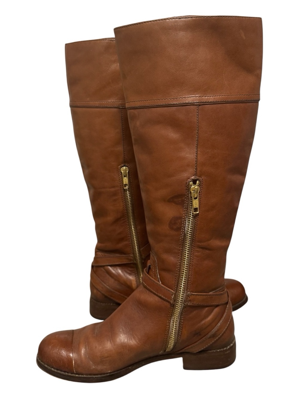 COACH Women’s Micha Leather Buckle Riding Boots, Chestnut Brown, Size 6 - Picture 7 of 16